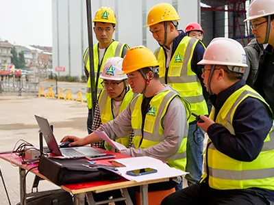 Technical Team Reviewing Design Drawings