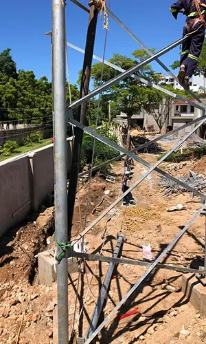 3-Legged Tubular Steel Communication Tower