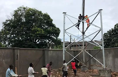 50m 3-Legged Tubular Steel Tower