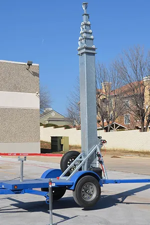 Cell On Wheels (COW) / Portable Telescoping Communication Tower